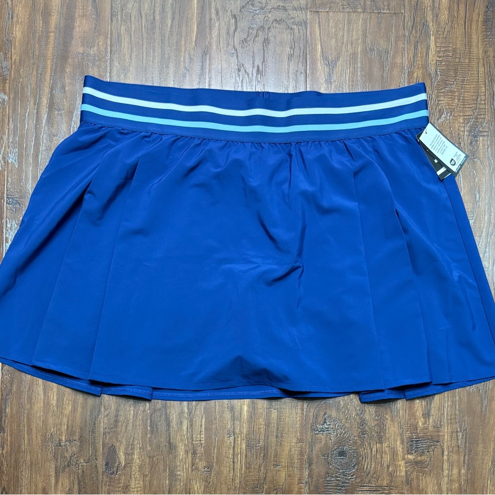 Ideology Tartan Blue Women’s Size 4X NWT Athletic Skort #4018